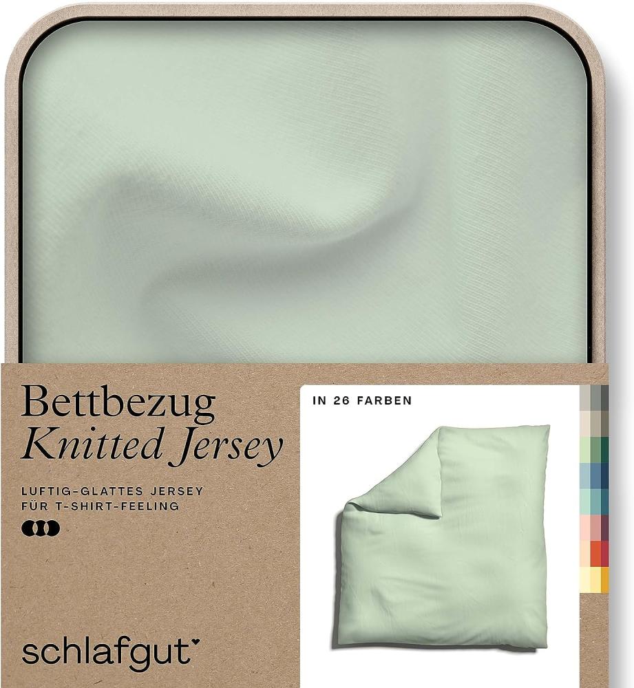 Schlafgut Knitted Jersey Bettwäsche | Bettbezug einzeln 200x200 cm | green-light Bild 1