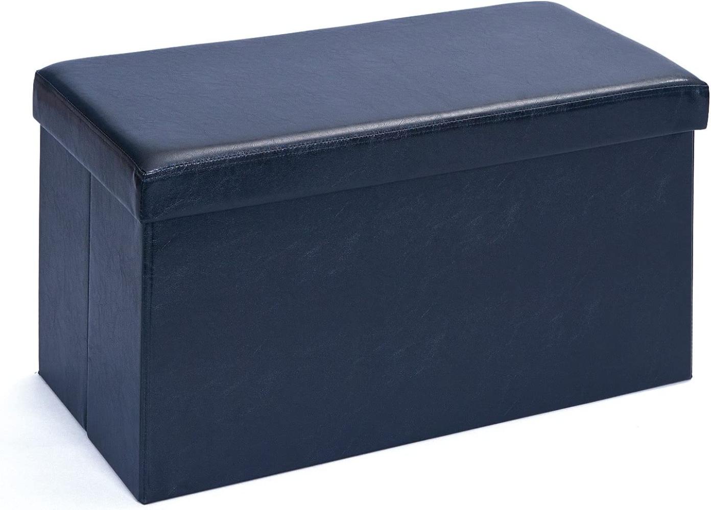 Inter Link Faltbox Setto groß Schwarz mit Sitzpolster, 76x38x38 cm Bild 1