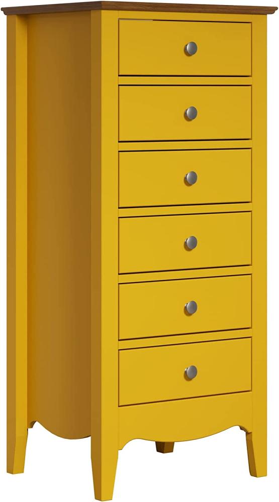 Kommode LISSABON, gelb, mit 6 Schubkästen Bild 1
