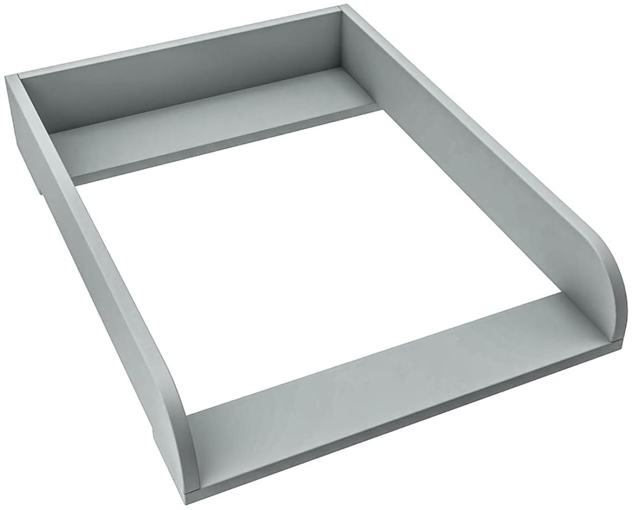 REGALIK Wickelaufsatz für Kullen IKEA 72cm x 50cm - Abnehmbar Wickeltischaufsatz für Kommode in Asche - Abgeschlossen mit ABS Material 2mm mit Abgerundeten Frontplatten Bild 1