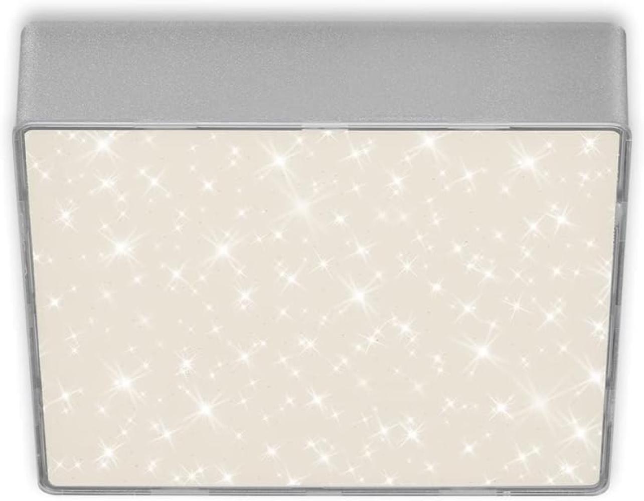Briloner LED Deckenleuchte Flame Star silber 15,7 cm mit Sternenhimmel Bild 1