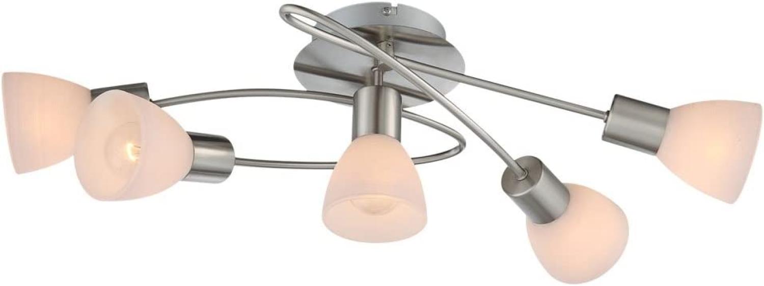 Deckenleuchte Wohnzimmer Esszimmer Deckenlampe nickel 5 Flammig 54533-5D Bild 1