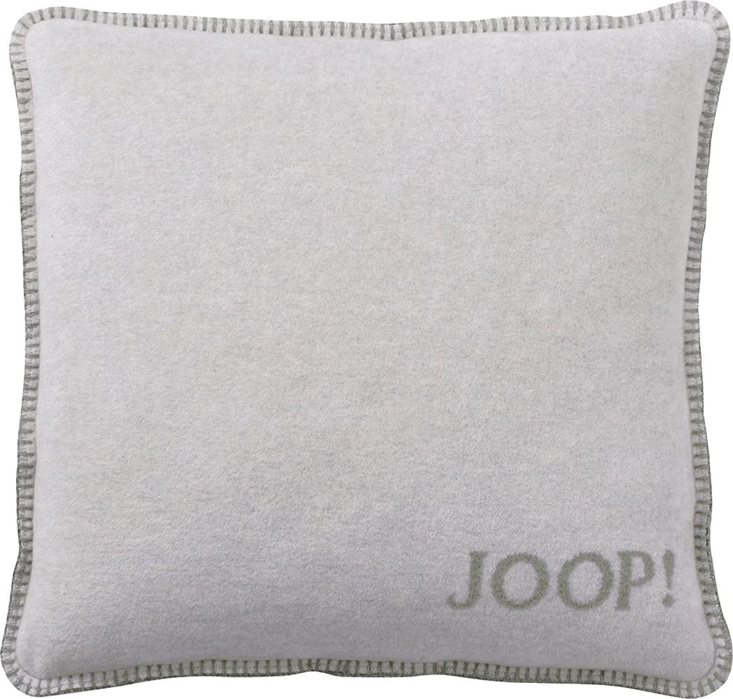 JOOP Uni Kissen Doubleface | 50x50 cm Dekokissen gefüllt | Silber-Jade Bild 1