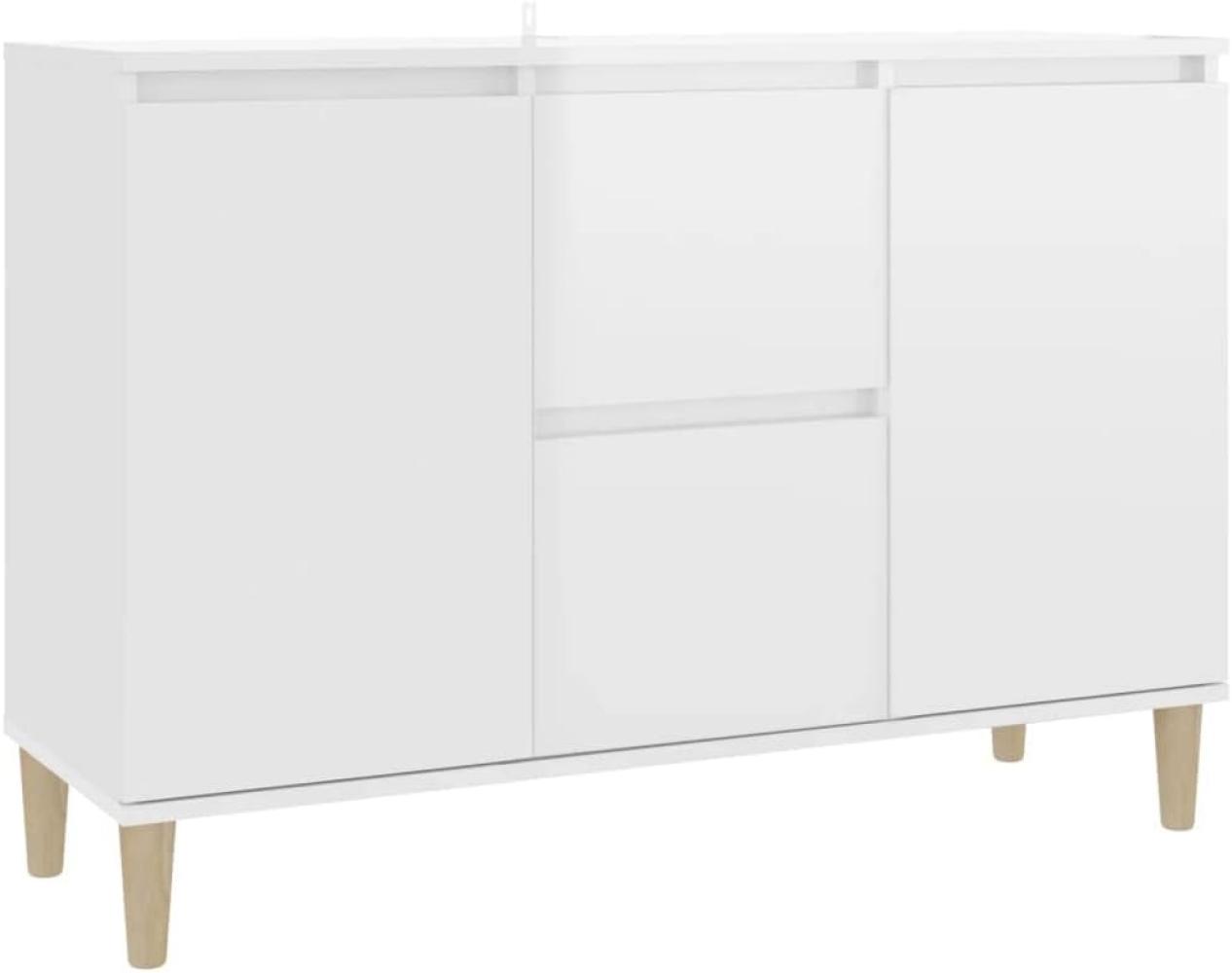 vidaXL Sideboard Hochglanz-Weiß 103,5x35x70 cm Spanplatte [806109] Bild 1