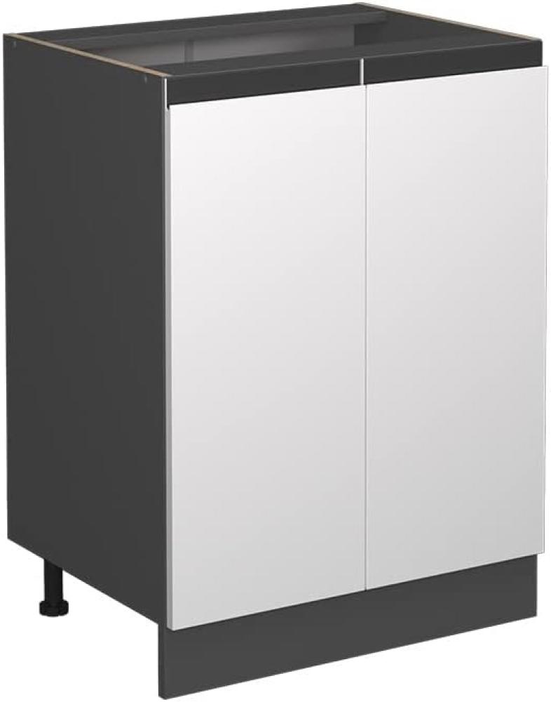 Vicco Unterschrank Küchenschrank Küchenmöbel R-Line J-Shape 60 cm modern (Anthrazit-Weiß) Bild 1