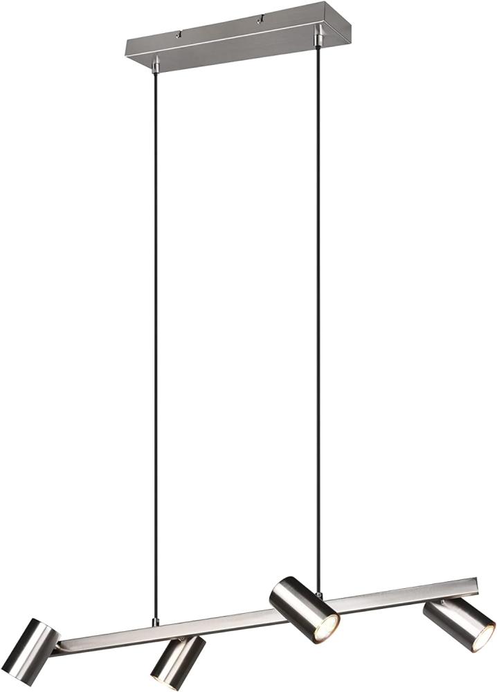 Balkenpendelleuchte MARLEY 4-flammig Spots drehbar, Silber, Breite 80cm Bild 1