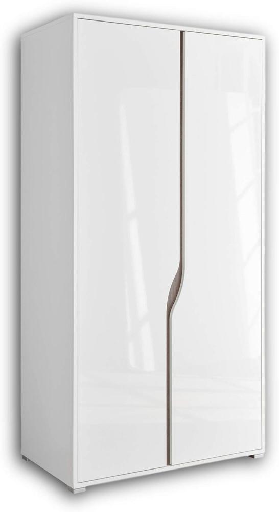 Stella Trading MARA Babyzimmer Wandboard - vielseitig einsetzbares Wandregal in weiß, Eiche Sonoma Optik - 100 x 29 x 22 cm (B/H/T) Bild 1