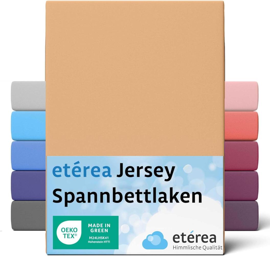 etérea Comfort Jersey Spannbettlaken Sand 180x200 cm - 200x200 cm Bild 1