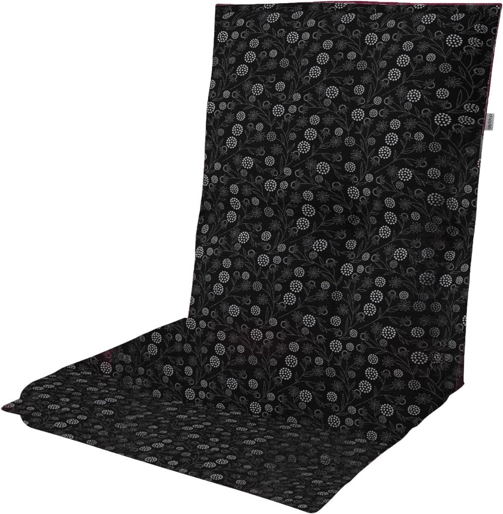 Doppler Niederlehnerauflage Living ca. 100x48x6 cm Blumen-schwarz Bild 1