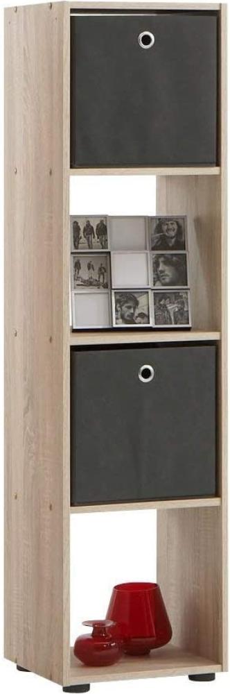 FMD Möbel 'Mega 4' Regal, Bücherregal, Sonoma Eiche, mit 4 Fächern, ca. 141 cm Bild 1