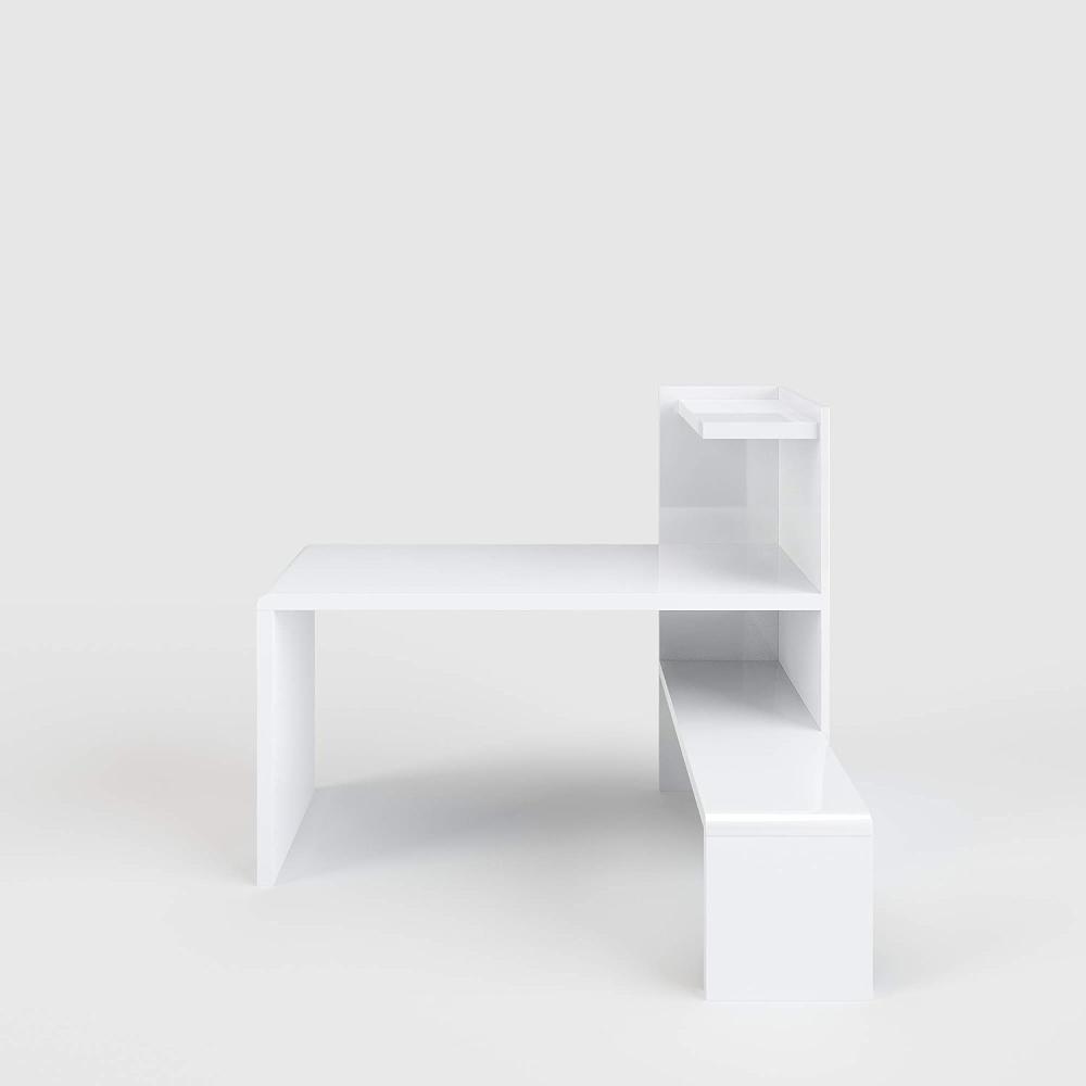 Phoenix 'Prana' Schreibtisch-/ TV-Lowboard-Kombination, Weiß hochglanz, 118,2 x 350 x 142 cm Bild 1
