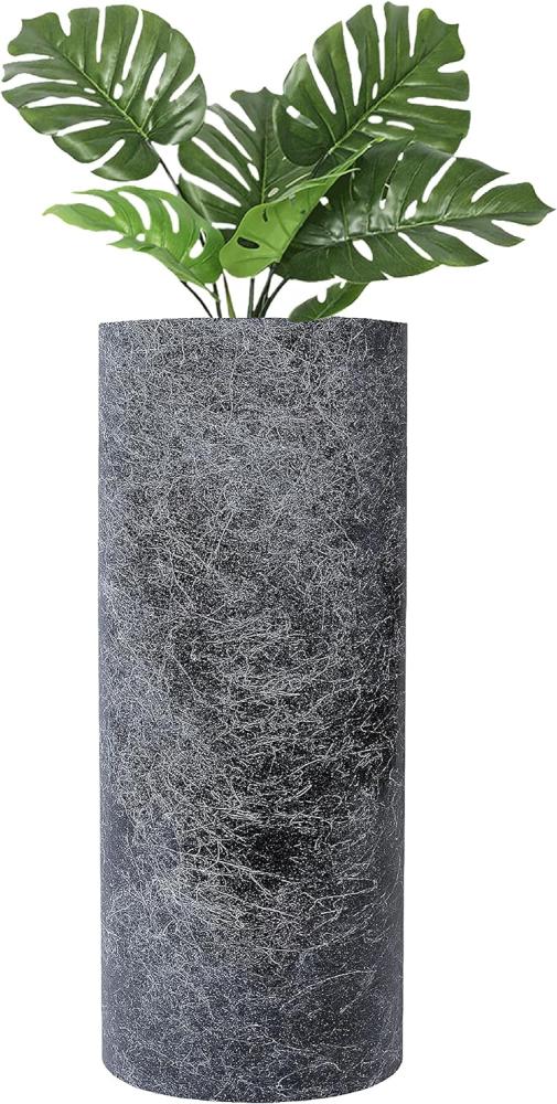 wuuhoo® Pflanzkübel Ivy in schwarzer Marmoroptik mit Pflanzeinsatz - wetterfeste Bodenvase, Blumenkübel wasserdicht & frostbeständig für Innen & Außen, Pflanzentopf - Höhe 120 cm Bild 1
