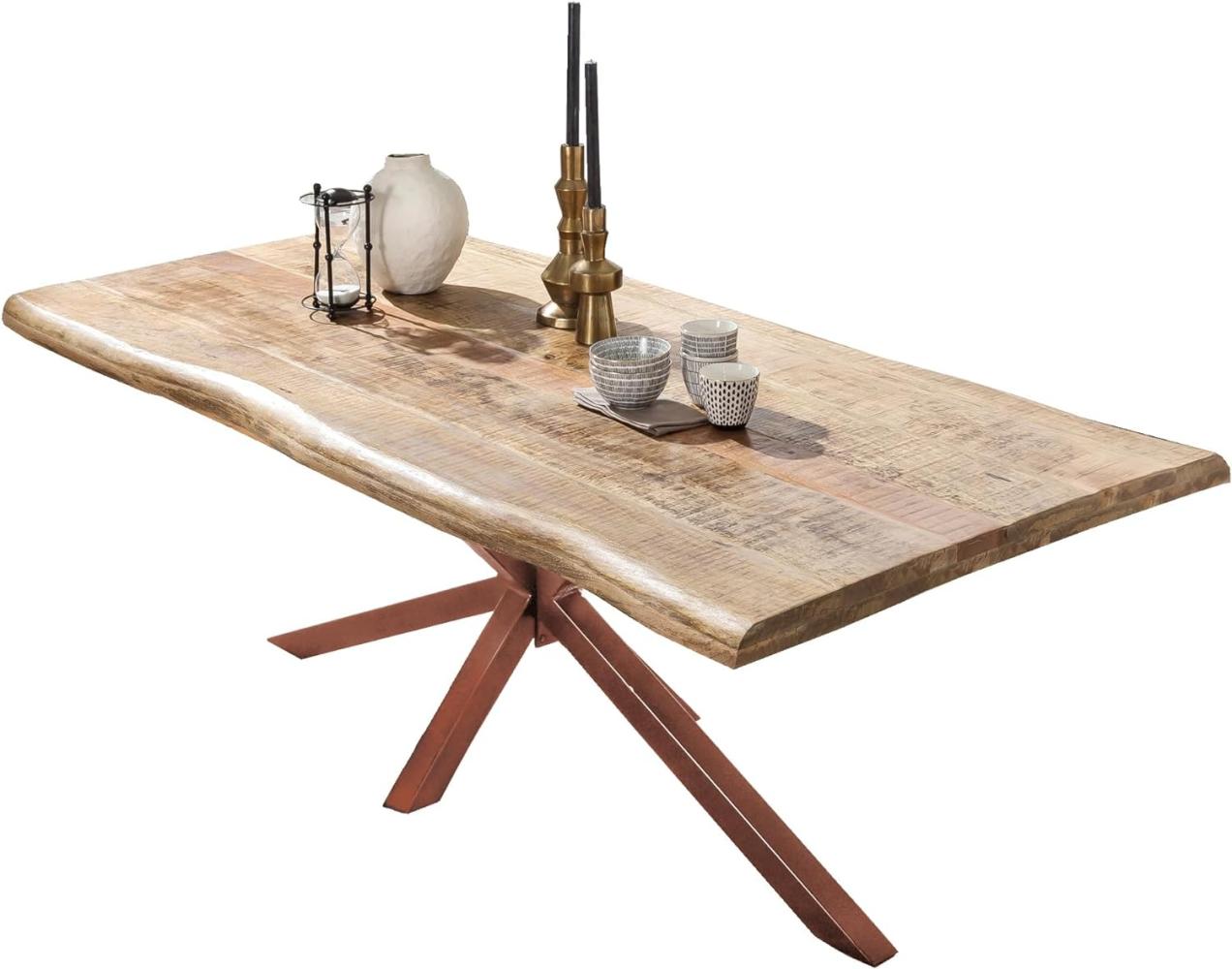 Tisch 220x100 Mango Metall Holztisch Esstisch Speisetisch Küchentisch Esszimmer Bild 1