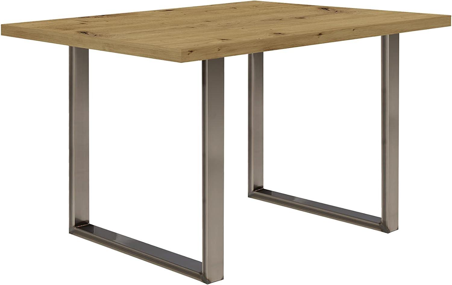 FORTE TABLES Tisch nicht ausziehbar, Holzwerkstoff, Artisan Eiche, 140 x 74. 7 x 90 cm Bild 1