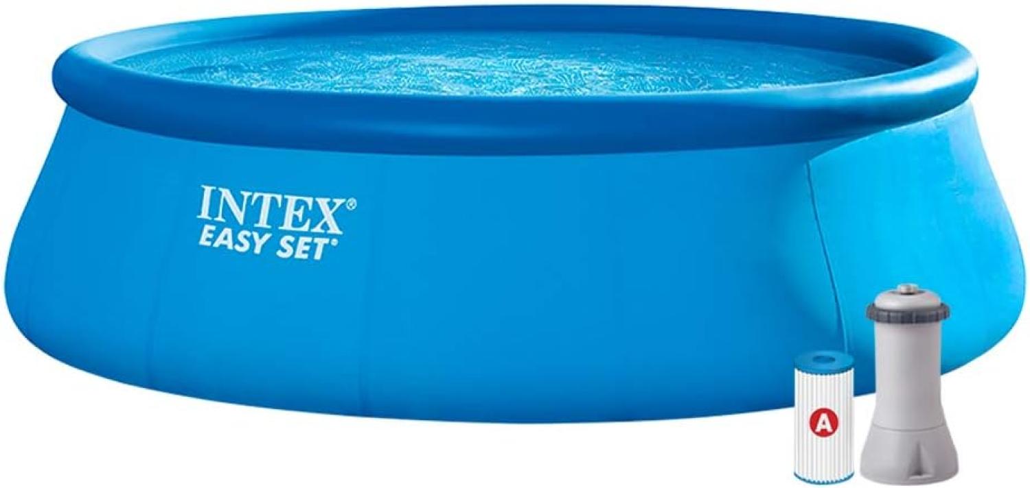Intex Easy Set Pools K. -F. S. A. B. Aufstellpool mit Filter 457cm x 122cm | Blau Bild 1