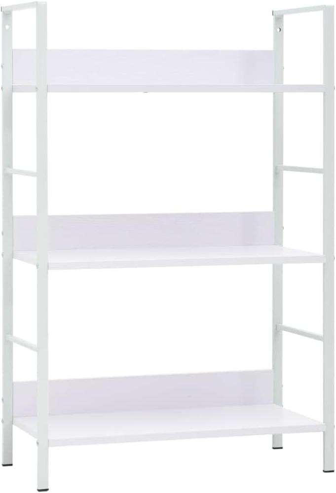 Bücherregal 3 Regalböden Weiß 60×27,6×90,5 cm Holzwerkstoff Bild 1