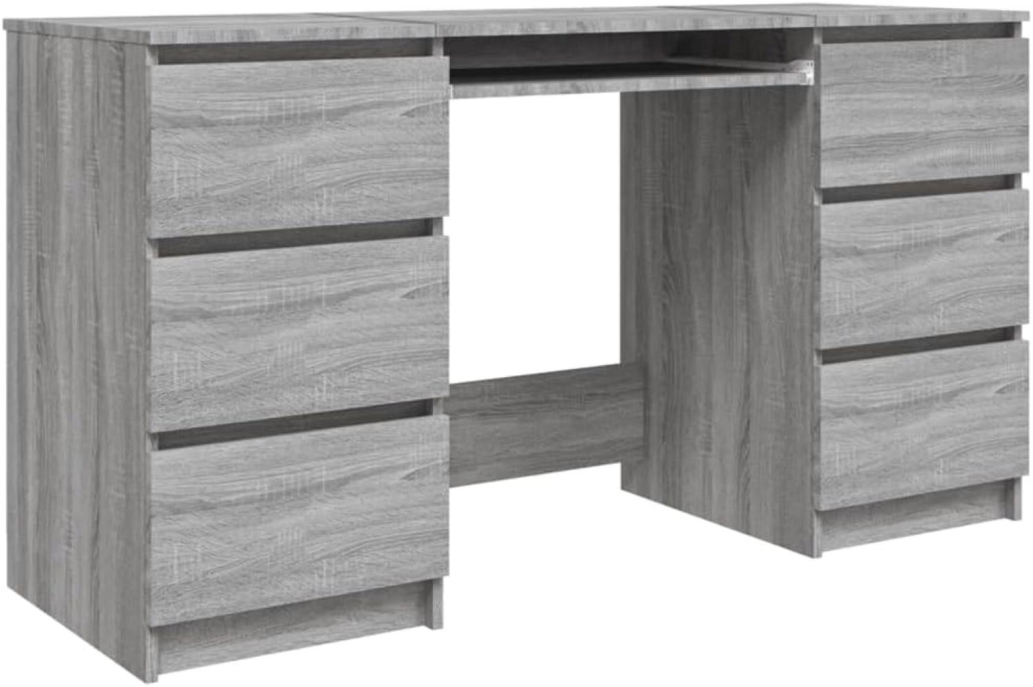 Schreibtisch Grau Sonoma 140x50x77 cm Holzwerkstoff Bild 1