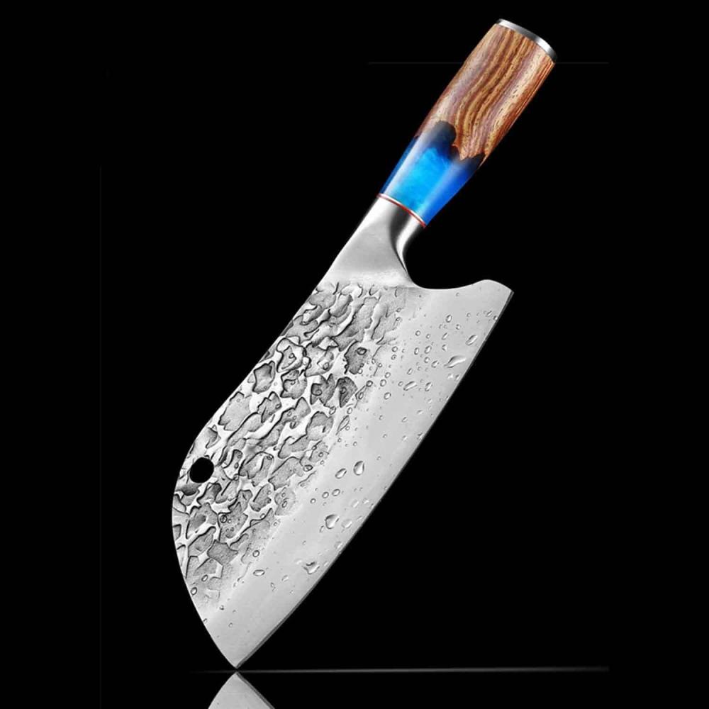 Küchenmesser aus geschmiedetem Stahl Ultra scharf langlebig Das Allzweckmesser, Metzgermesser oder Hackbeil wird Sie überzeugen Bild 1
