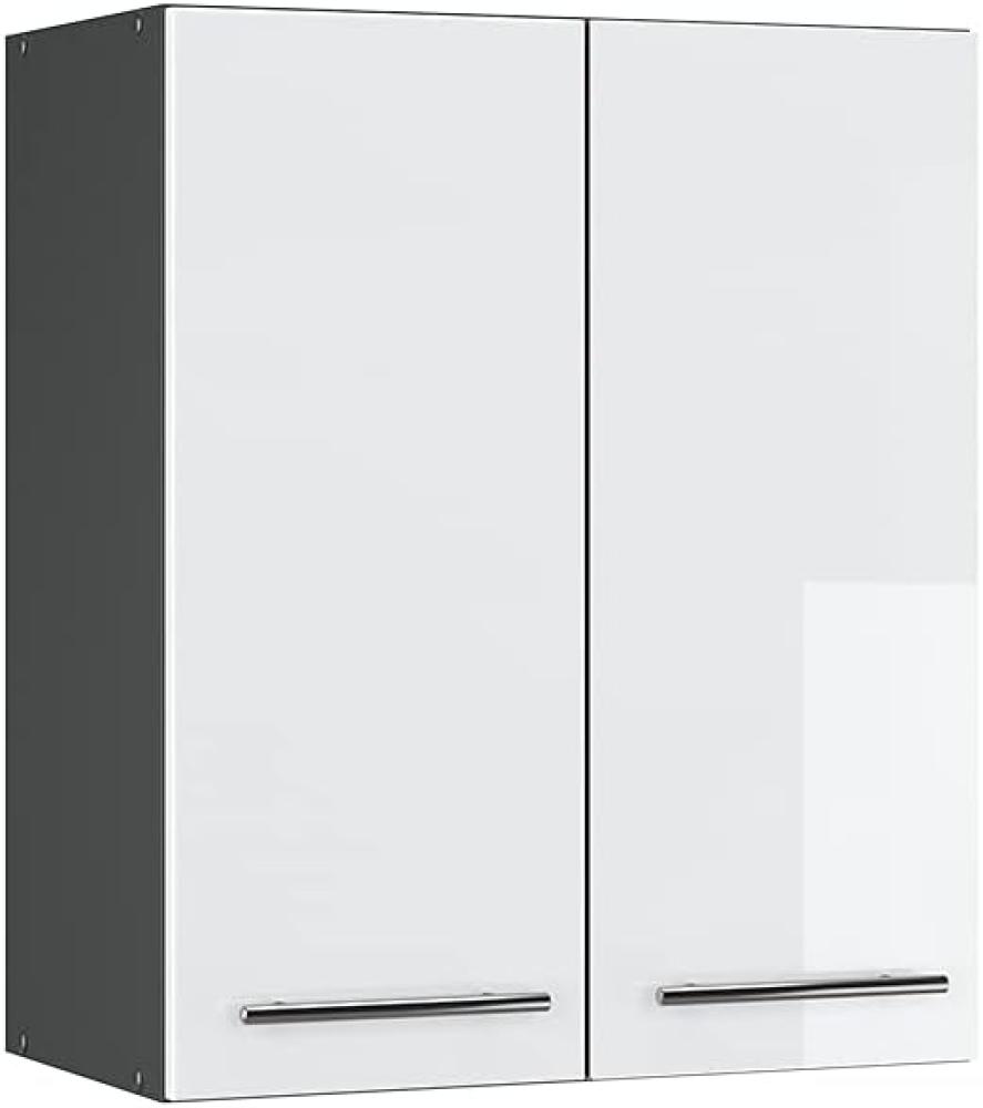 Vicco Hängeschrank 60 cm Küchenschrank Hängeschrank Küchenzeile Fame-Line (Weiß Hochglanz) Bild 1