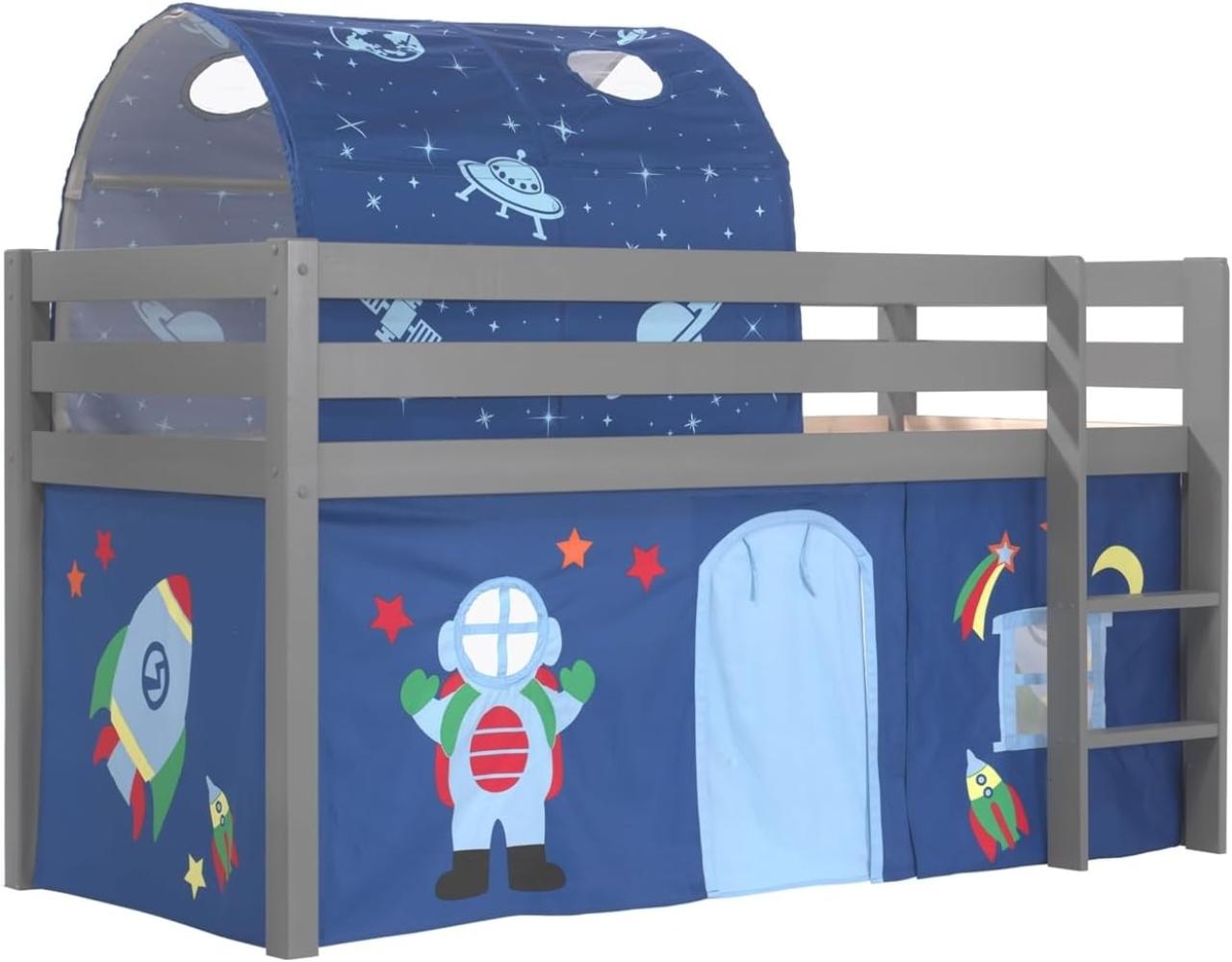 Vipack Spielbett 'Pino' mit Textilset Vorhang und Tunnel 'Astro' Bild 1