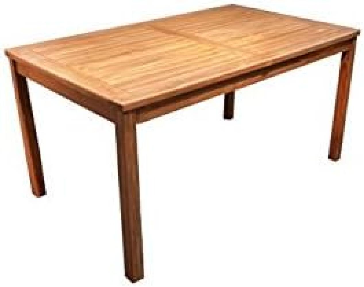 Klassischer Premium Teak Tisch rechteckig Gartentisch Teakholz Teakmöbel 150 cm Bild 1