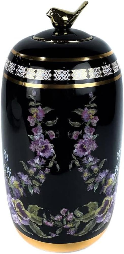 Vase DKD Home Decor Porzellan Schwarz Shabby Chic (16 x 16 x 32 cm) Bild 1