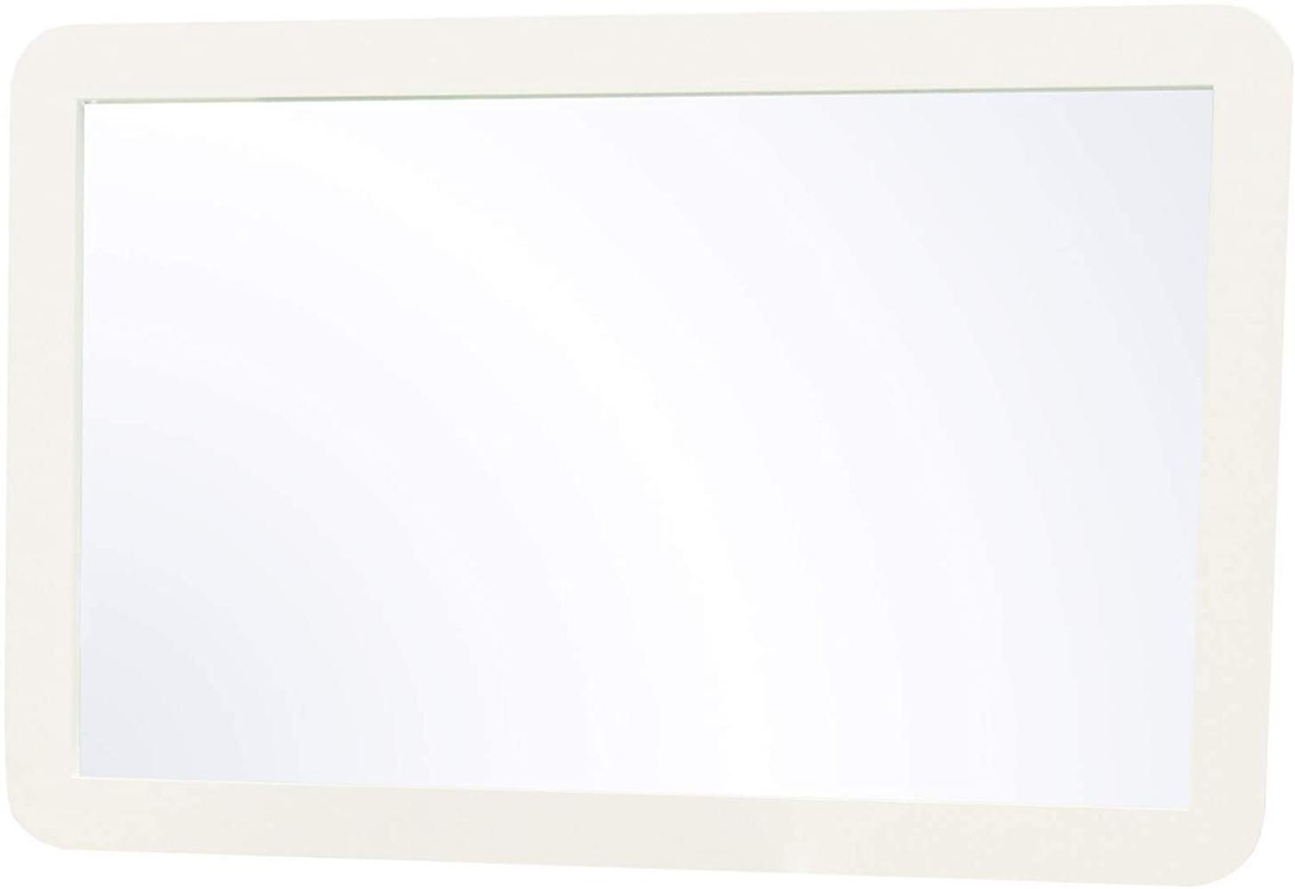 Prana - Spiegel, Wandspiegel mit Rahmen, abgerundete Kanten, weiss hochglanz Bild 1
