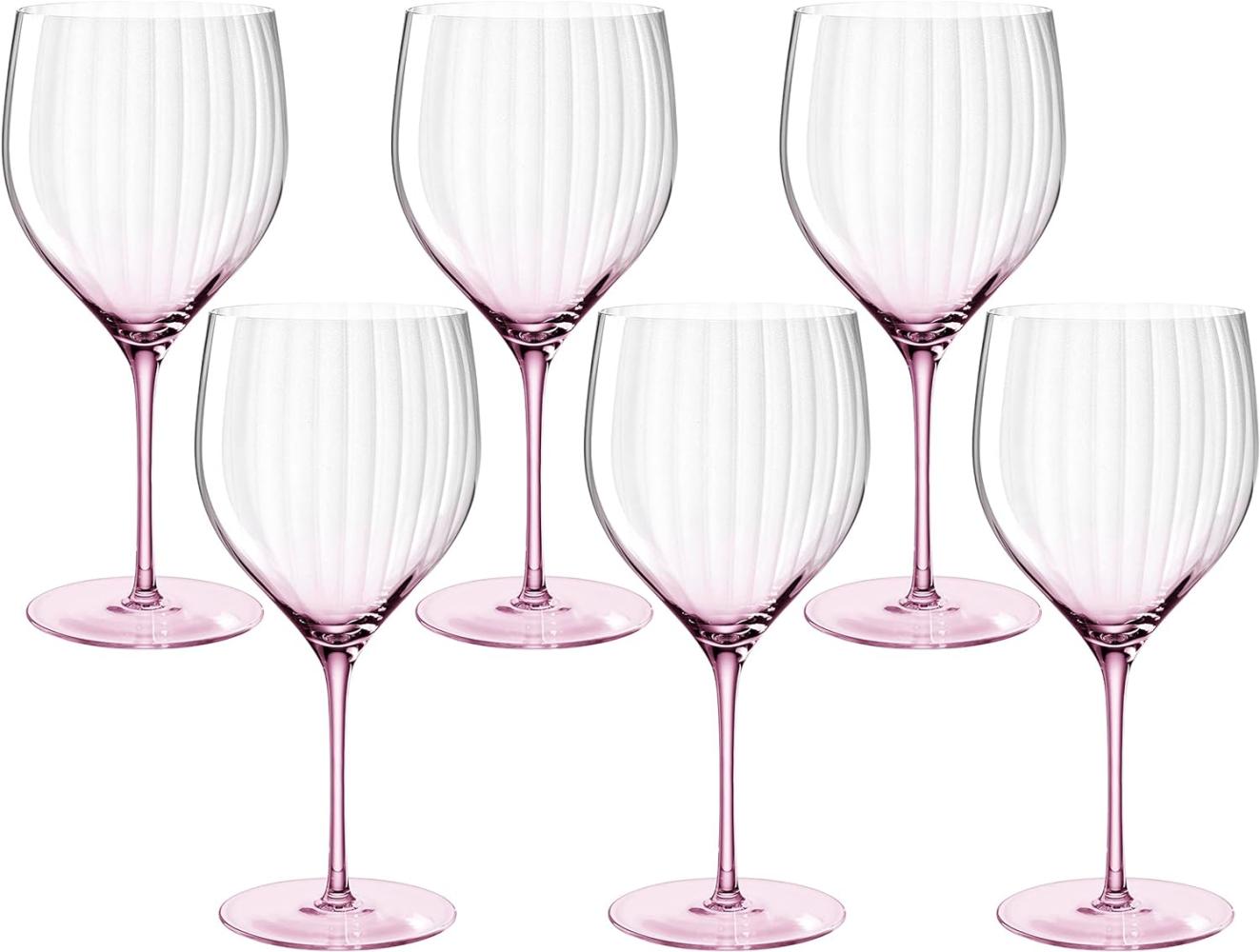 Leonardo Poesia Cocktailglas 6er Set, spülmaschinengeeignete Getränkegläser für Mixgetränke, Höhe 23 cm, 750 ml, rosé, 022378 Bild 1