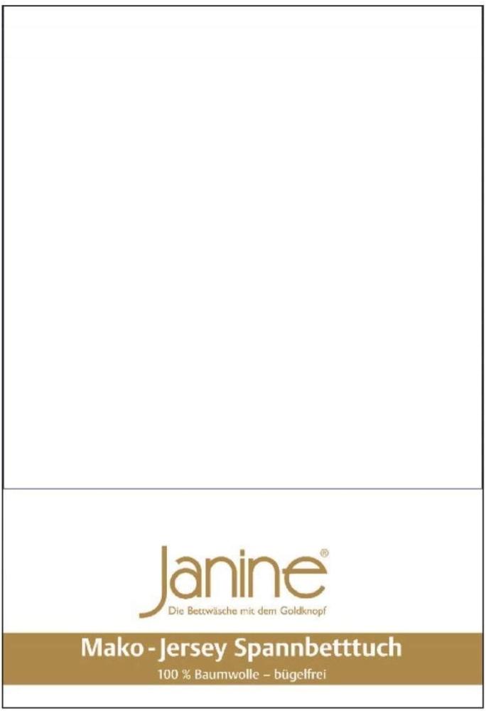 Janine Spannbetttuch 5007 Mako Jersey 90/190 bis 100/200 cm weiß Fb. 10 Bild 1