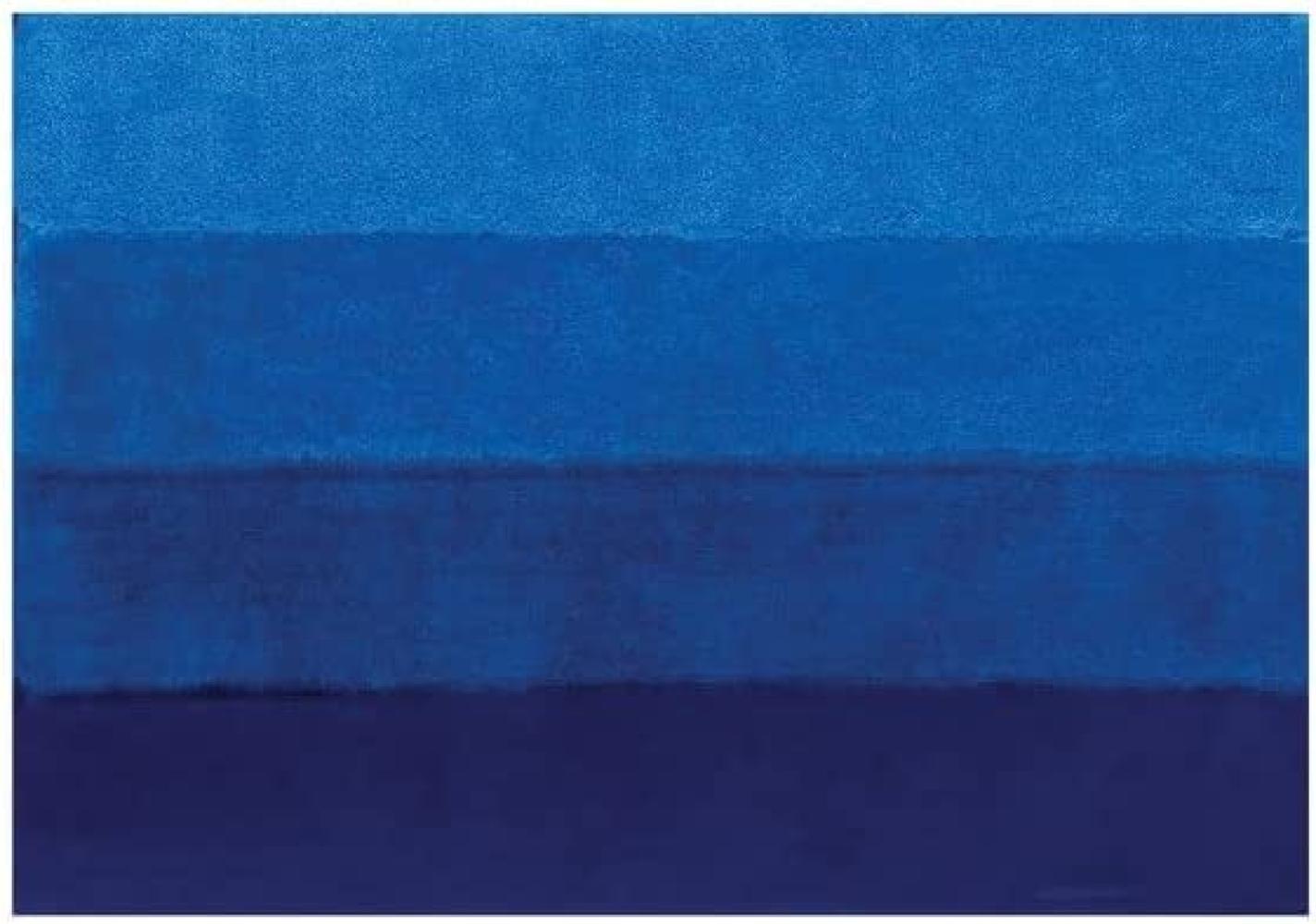 Spirella Badteppich Badematte Badvorleger Duschvorleger Mikrofaser Hochflor flauschig 55x65 cm – Blau Bild 1