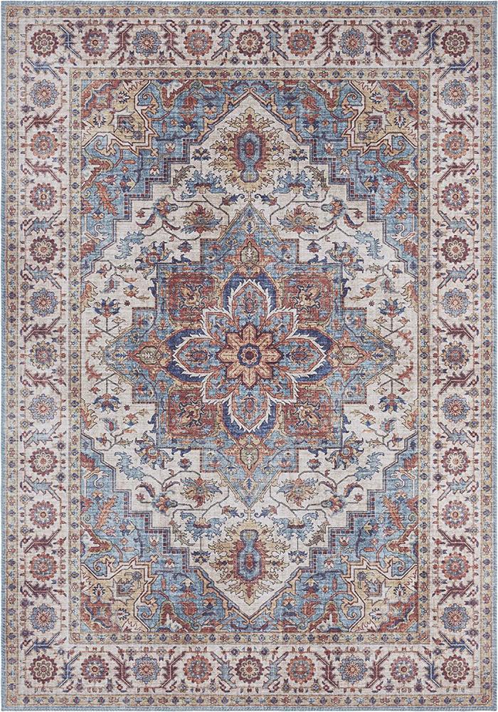 Vintage Teppich Anthea Cyanblau - 160x230x0,5cm Bild 1