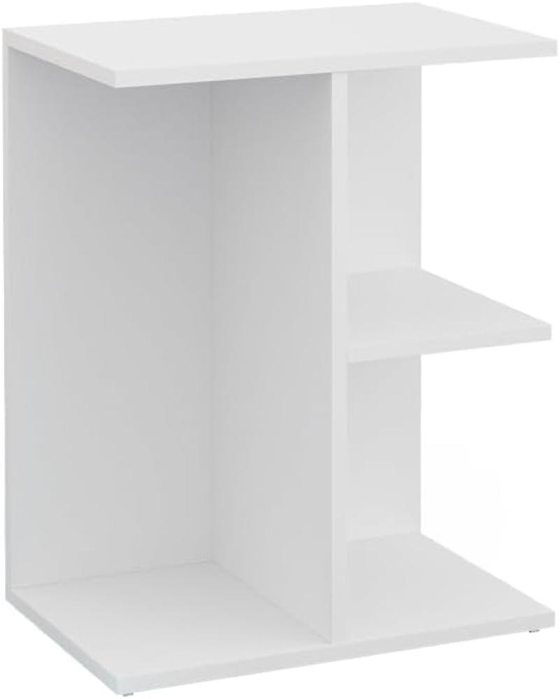 Vicco Nachttisch Eddi, 46,2 x 30,4 cm, Weiß, Nachtschrank mit Ablagen Bild 1