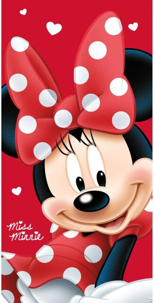 JF Strandtuch Badetuch Minnie Big Red 70cm x 140cm Bild 1