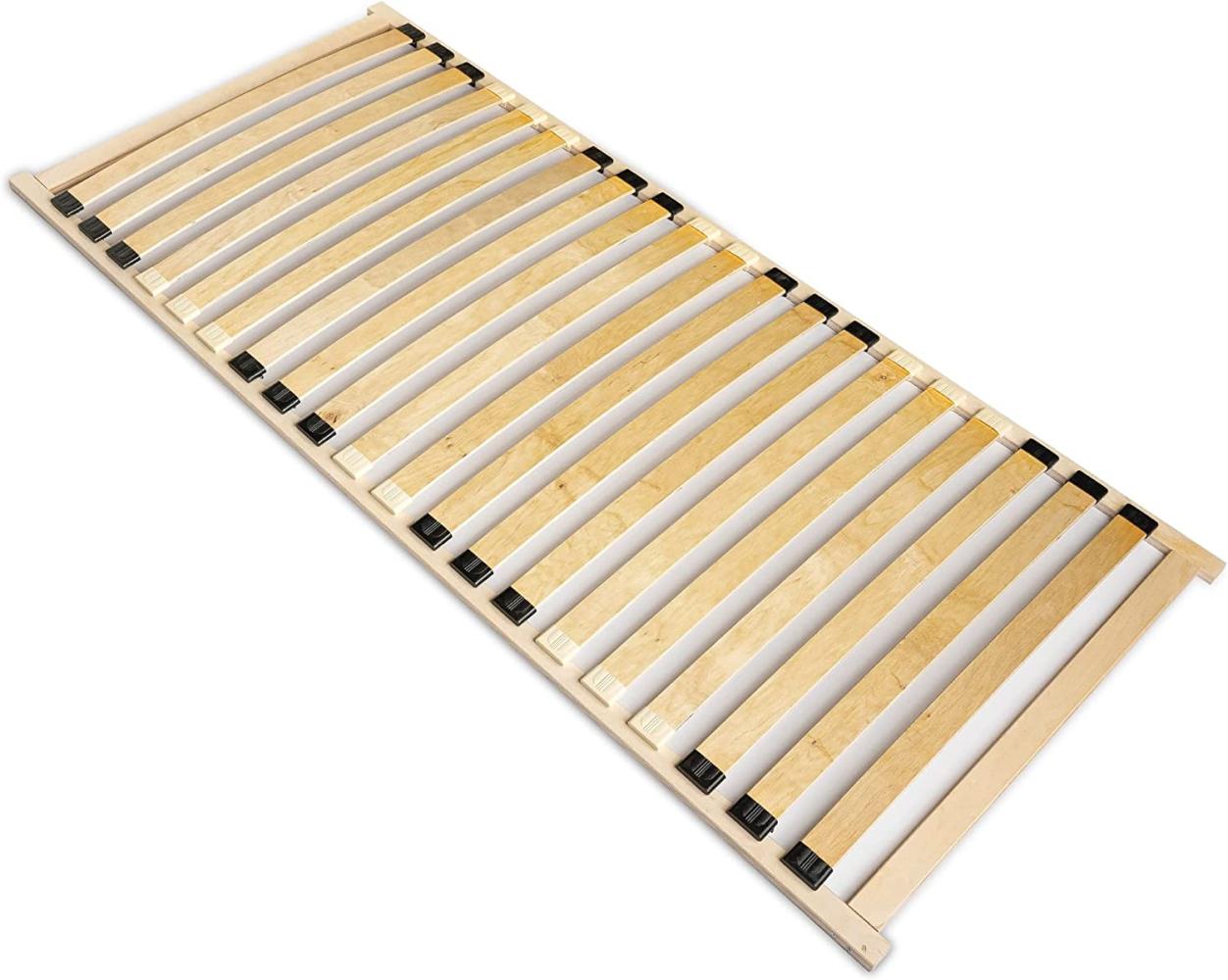 Lattenrost Basic-Frame 80x200cm für Bett I Hochwertiger Bettgestell 20 Gebogene Birken I Lattenroste Holzlatten Klappbar Bestimmt für Feder- sowie Schaummatratzen. (Single, 80x200) Bild 1