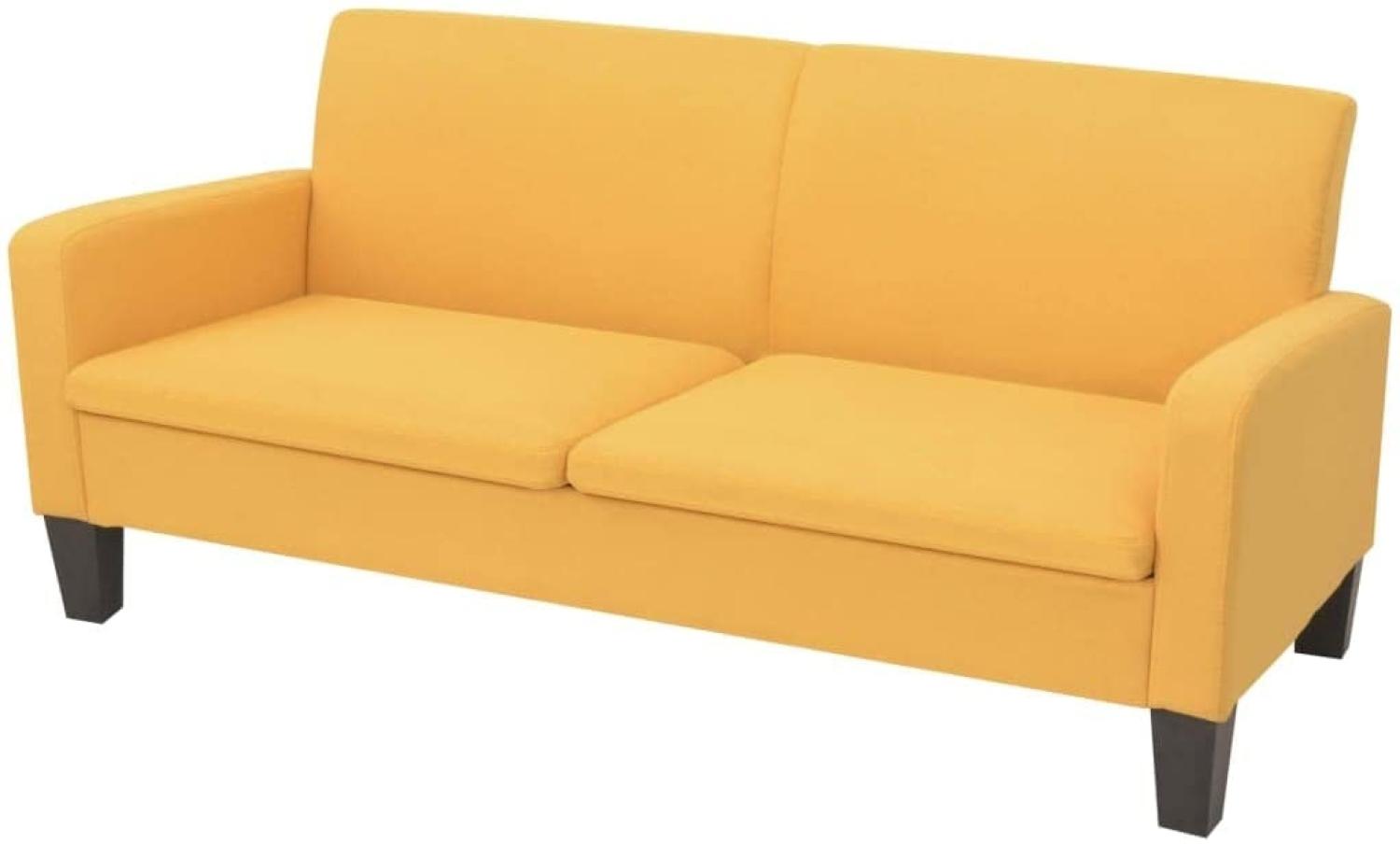 3-Sitzersofa 180 x 65 x76 cm Gelb Bild 1