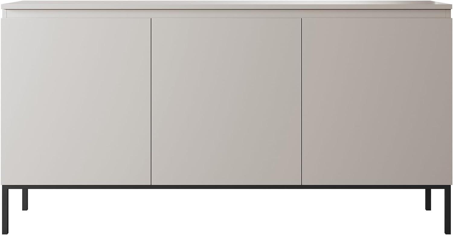 Selsey Bemmi Sideboard Kommode 3-türig, Grau mit Metallbeinen, 150 cm Bild 1