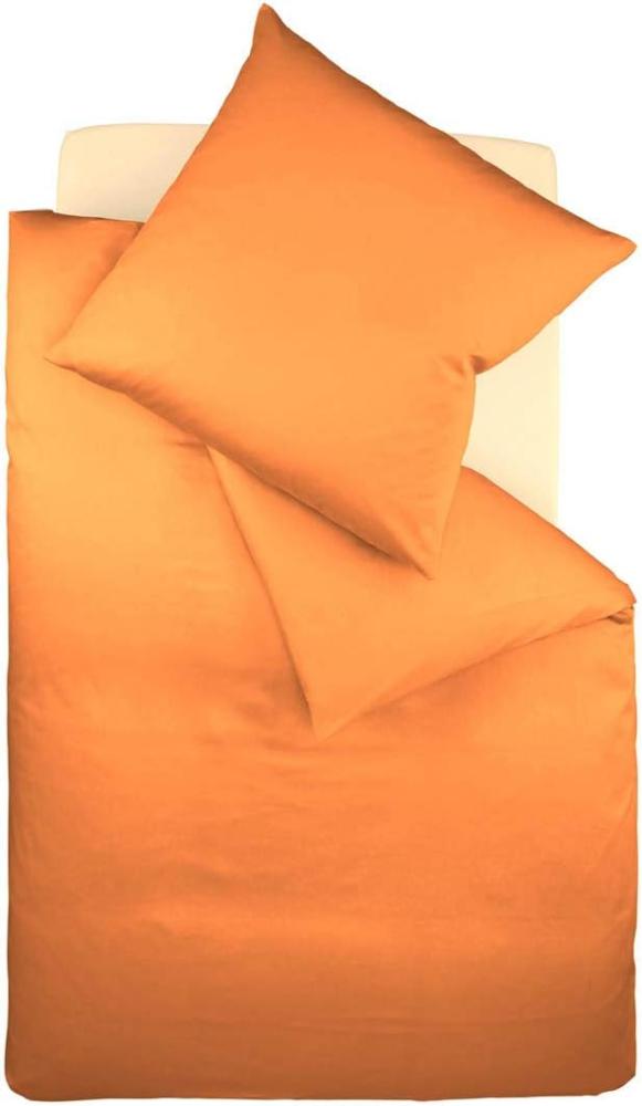 Fleuresse Mako-Satin-Bettwäsche colours Farbe orange 2044 Größe 135x200 Bild 1