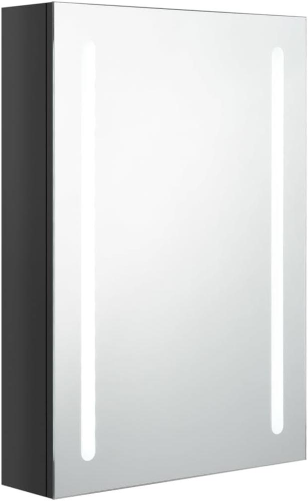 LED-Bad-Spiegelschrank Glänzendes Schwarz 50x13x70 cm Bild 1
