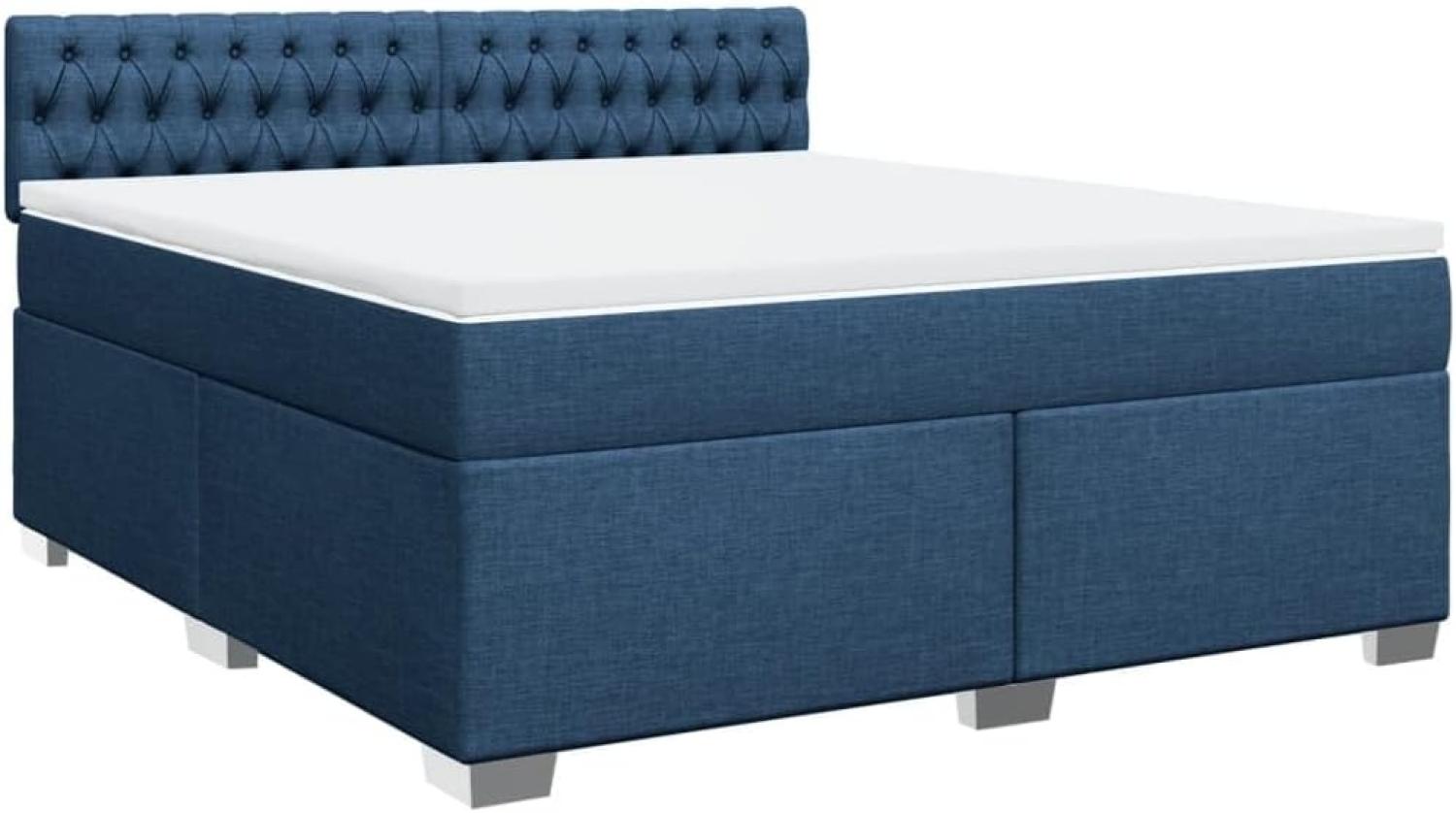 Boxspringbett mit Matratze Blau 180x200 cm Stoff 3288280 Bild 1