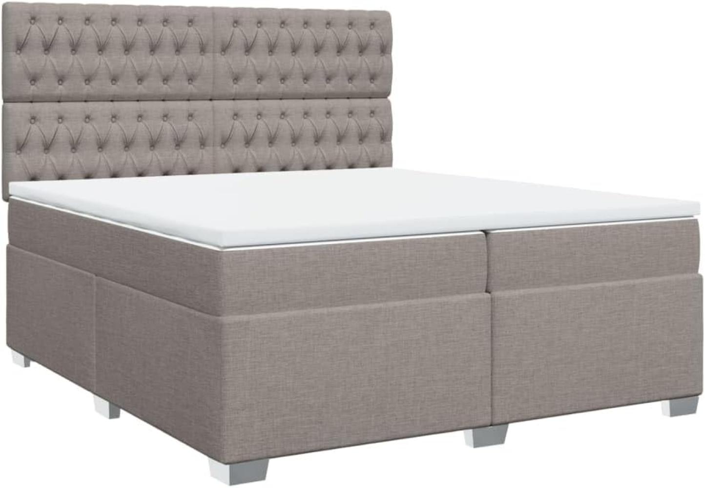 Boxspringbett mit Matratze Taupe 200x200 cm Stoff 3292906 Bild 1