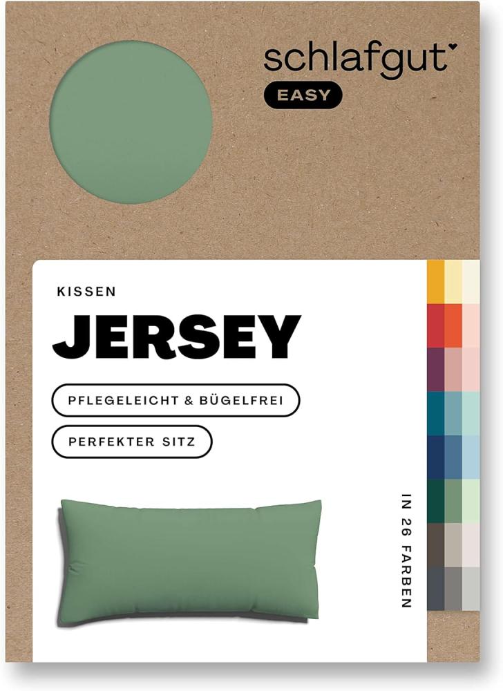Schlafgut Kissenbezug EASY Jersey | Kissenbezug einzeln 40x80 cm | green-mid Bild 1