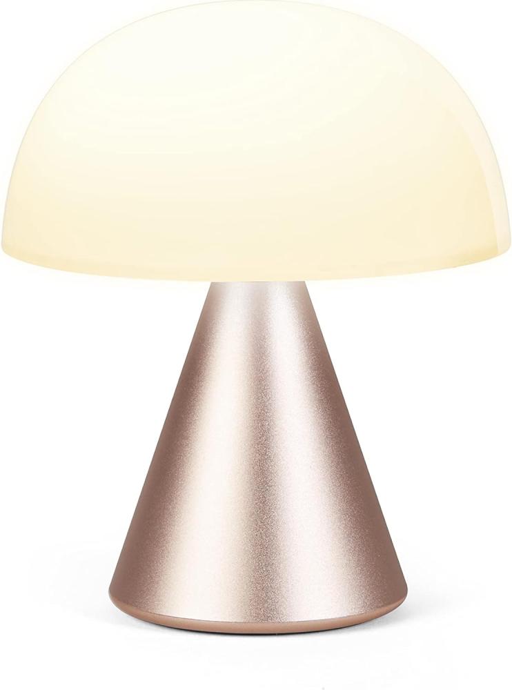 Lexon MINA M Wiederaufladbare kabellose LED-Tischlampe, für Nachttisch oder Schreibtisch, mit Dimmer, bis zu 12 Stunden Akkulaufzeit - weiches Gold Bild 1