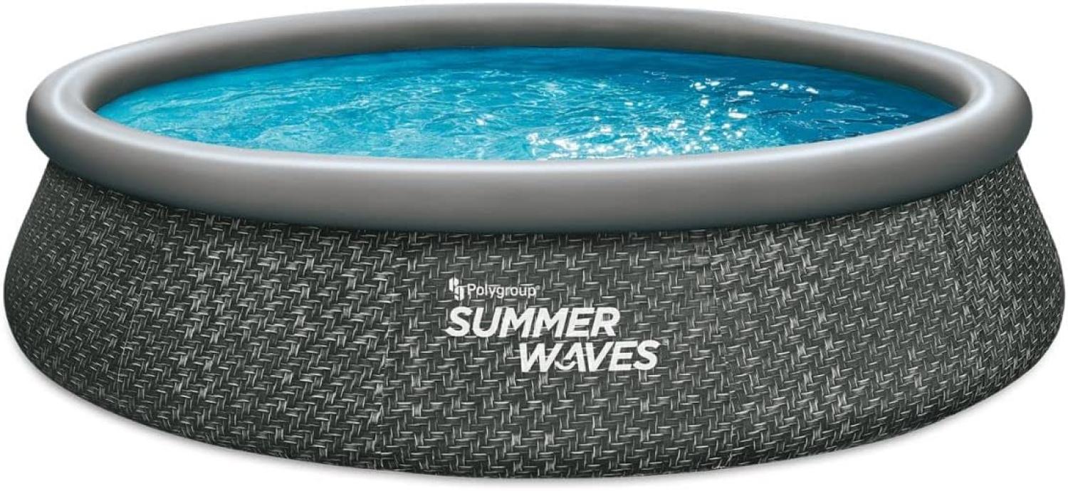 Summer Waves Pool Set Dark Herringbone 3,96m x 84cm 7147 Liter Quick Up Pool Bild 1