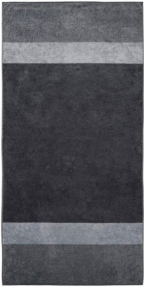Dyckhoff Saunatuch Two Tone Stripe | 100x200 cm | silber Bild 1