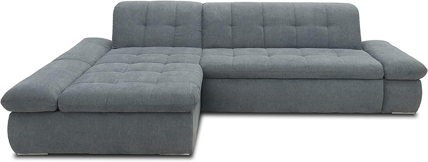 Domo Collection Moric Ecksofa / Eckcouch mit Bett / Sofa mit Schlaffunktion in L-Form Couch mit Armlehnfunktion/ 300x172x80 cm / Schlafsofa in Grau Bild 1