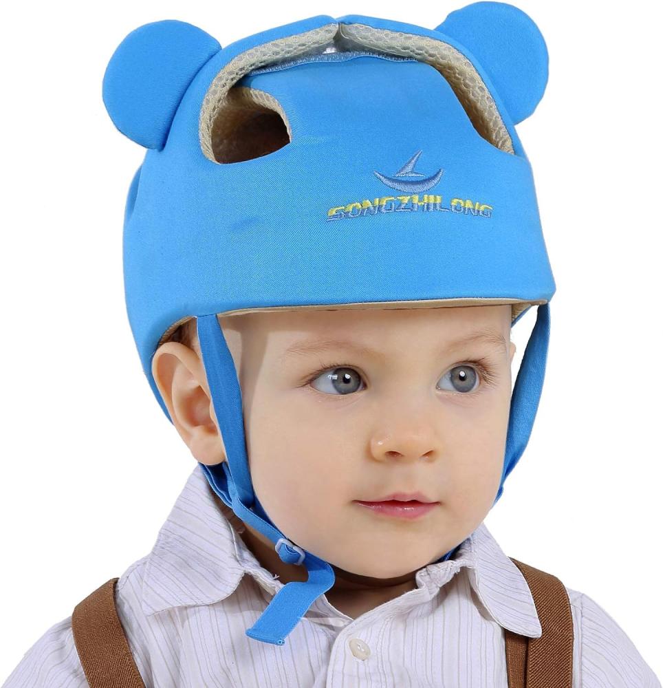 IULONEE Baby Schutzhelm Gehen Kopfschutz Hüte Atmungsaktive Kinderhelm Baumwolle Mütze für Child Lauflernhelm Bild 1