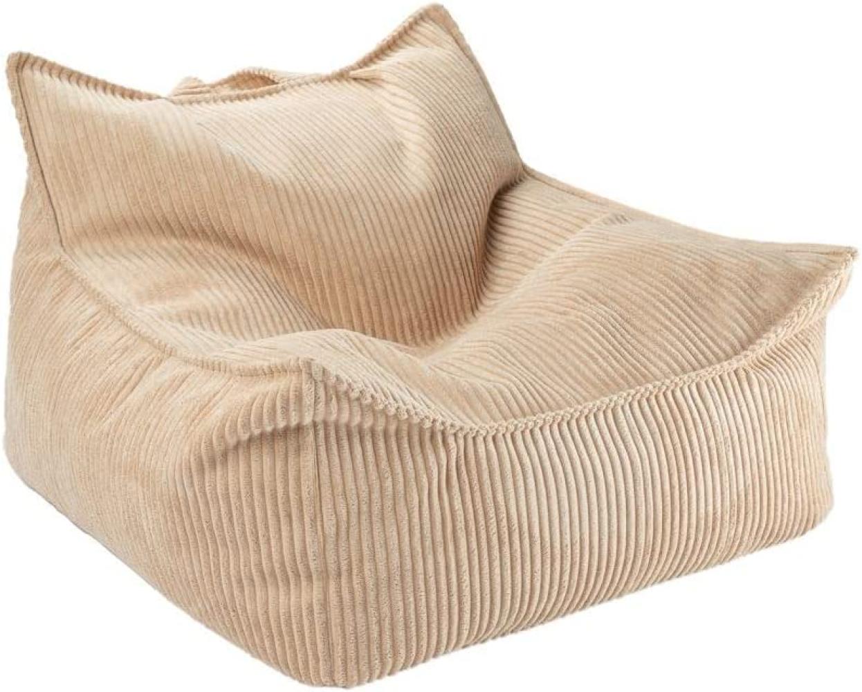 Sitzsack, Beanbag, in hellbraun, aus Cordstoff, von wigiwama Bild 1