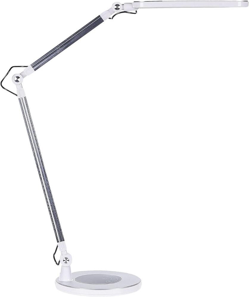 Schreibtischlampe LED Metall silber 80 cm verstellbar GRUS Bild 1