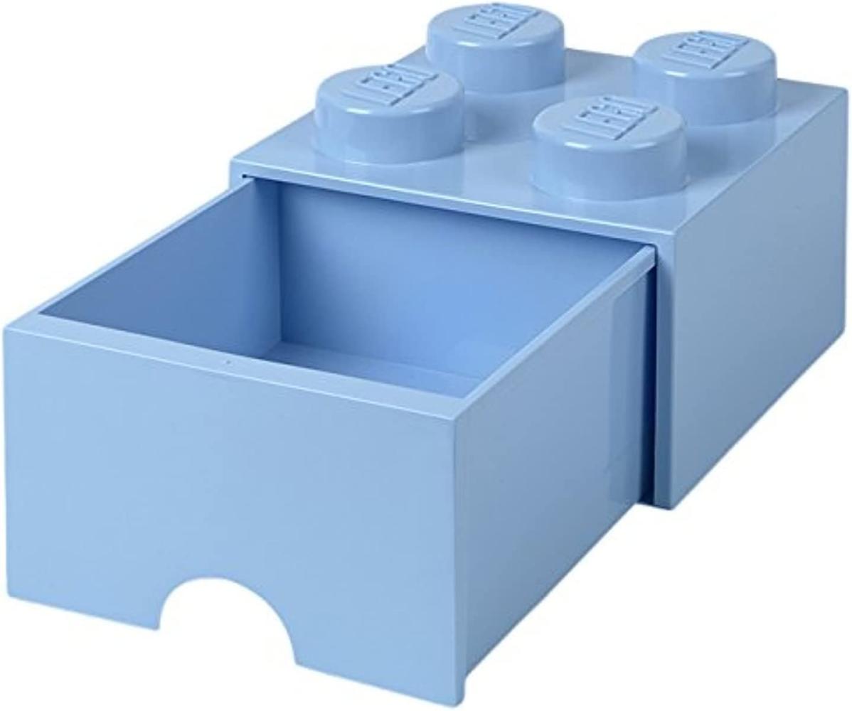 Lego 'Storage Brick 4' Aufbewahrungsbox hellblau mit 1 Schublade Bild 1