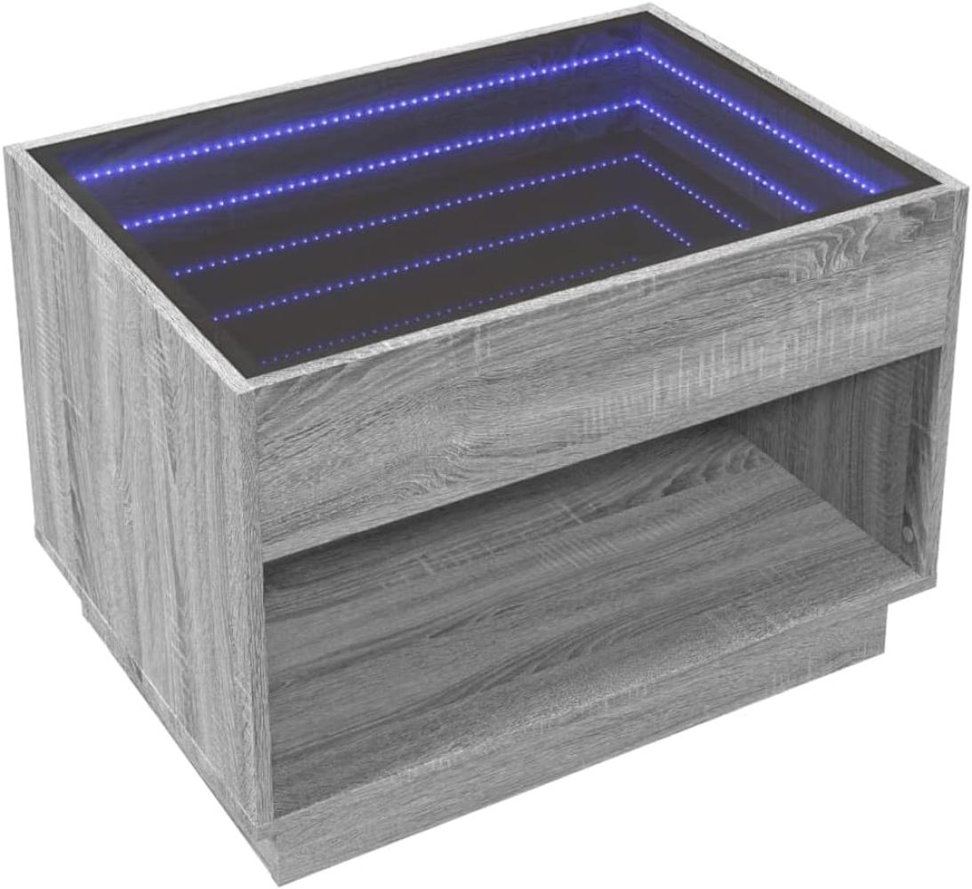 Couchtisch mit Infinity-LED Grau Sonoma 70x50x50 cm 847663 Bild 1